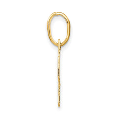 14k Polished Cross Charm - 12