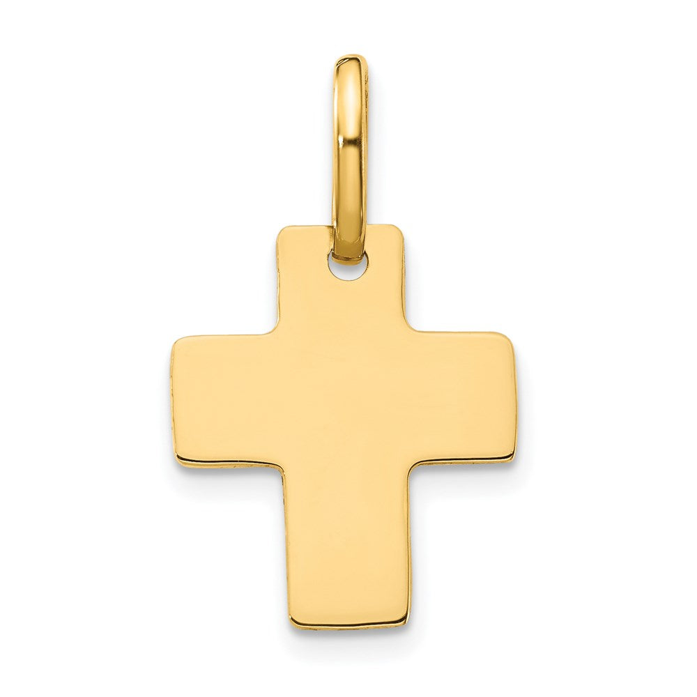 14k Polished Cross Charm - 12