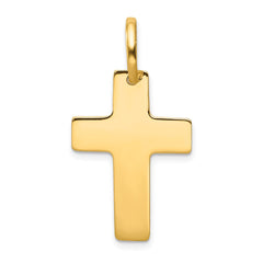 14k Polished Cross Charm - 3