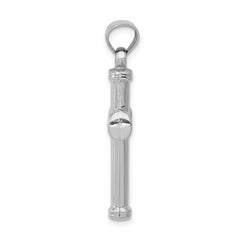 14k White Gold Polished Cross Pendant - 5