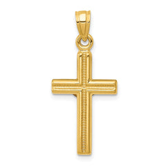 14k Hollow Crucifix Pendant - 7