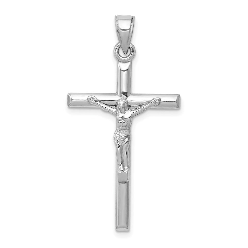 14k White Gold Crucifix Pendant - 9