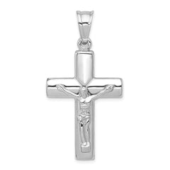 14K White Gold Reversible Crucifix Pendant - 4