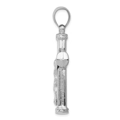 14K White Gold Reversible Crucifix Pendant - 5