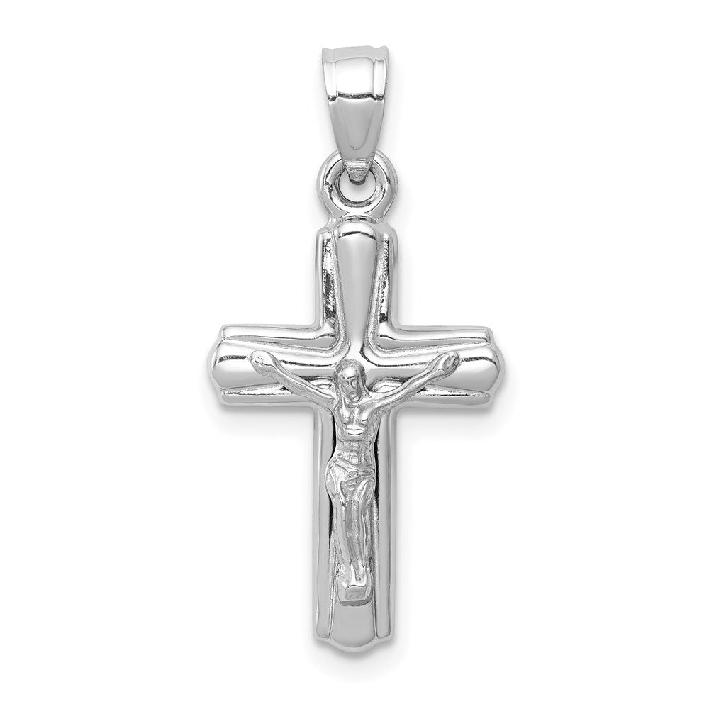 14K White Gold Reversible Crucifix Pendant - 6