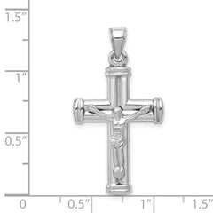 14K White Gold Reversible Crucifix Pendant - 3