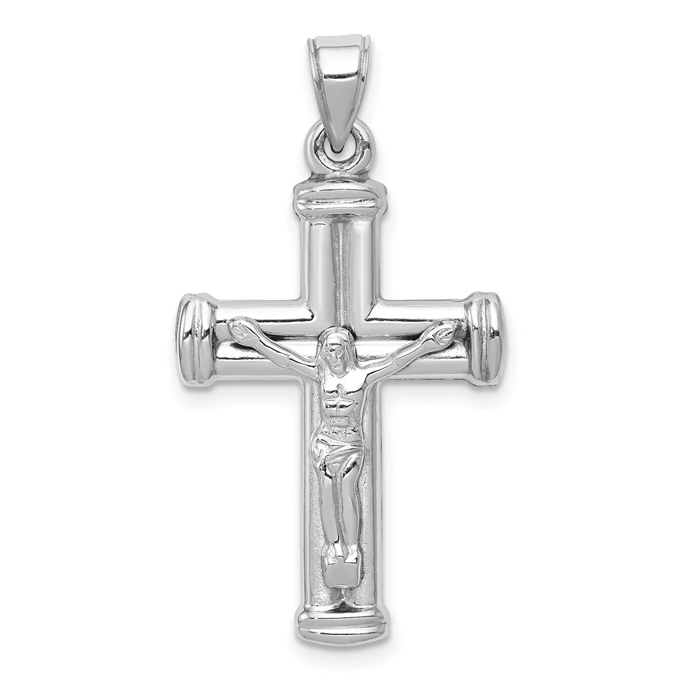 14K White Gold Reversible Crucifix Pendant - 3