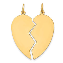 14K 2 piece Heart Charm Set
