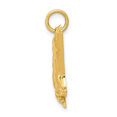 14k Wolf Charm