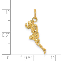 14k Football Player Charm