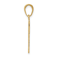 14k Polished Cross Pendant - 10