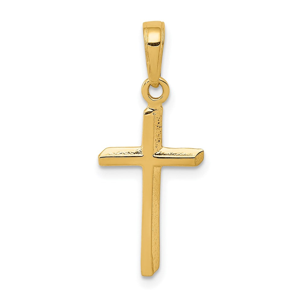 14k Polished Cross Pendant - 10