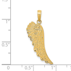 14K Angel Wing Pendant - 2