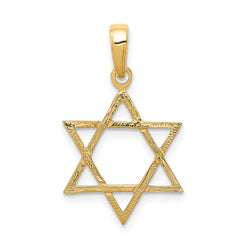 14k Star of David Pendant - 11