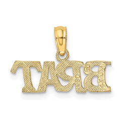 14K Polished BRAT Charm - 2