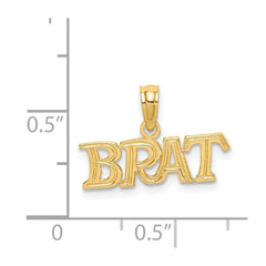 14K Polished BRAT Charm - 2