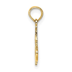 14K Polished #1 MOM Pendant - 2