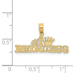 14K #1 PRINCESS Charm - 2