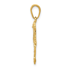 14K Seahorse Pendant - 2
