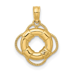 14K 3D Lifesaver Charm