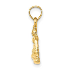 14K Snowboarder Charm
