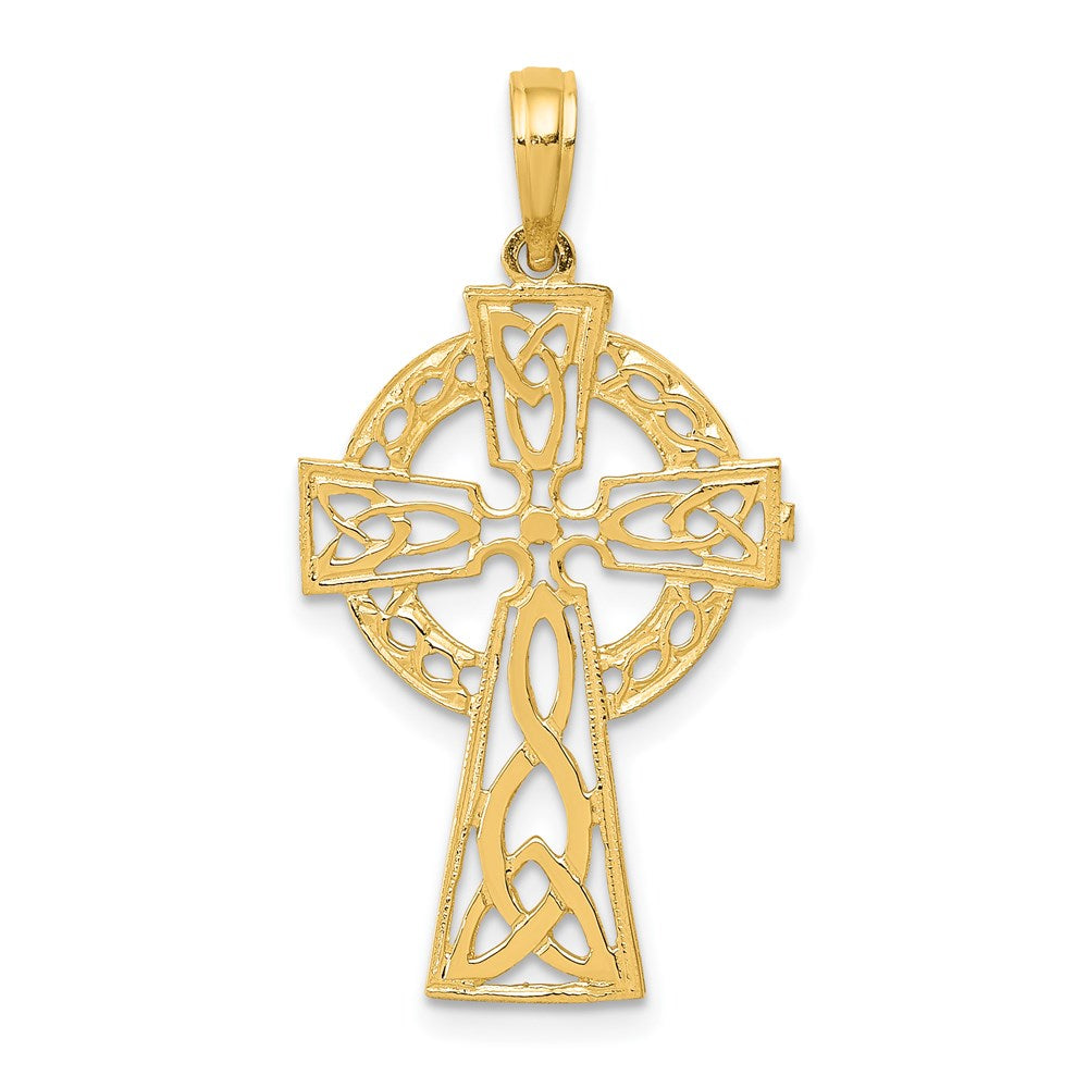 14k Polished Celtic Cross Pendant - 2