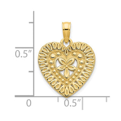 14ky Fancy Heart Pendant - 3