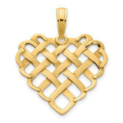 14k Fancy Heart Pendant - 3