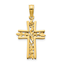 14ky Fancy Cross Pendant - 3