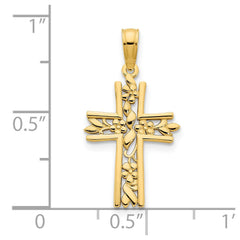 14ky Fancy Cross Pendant - 3