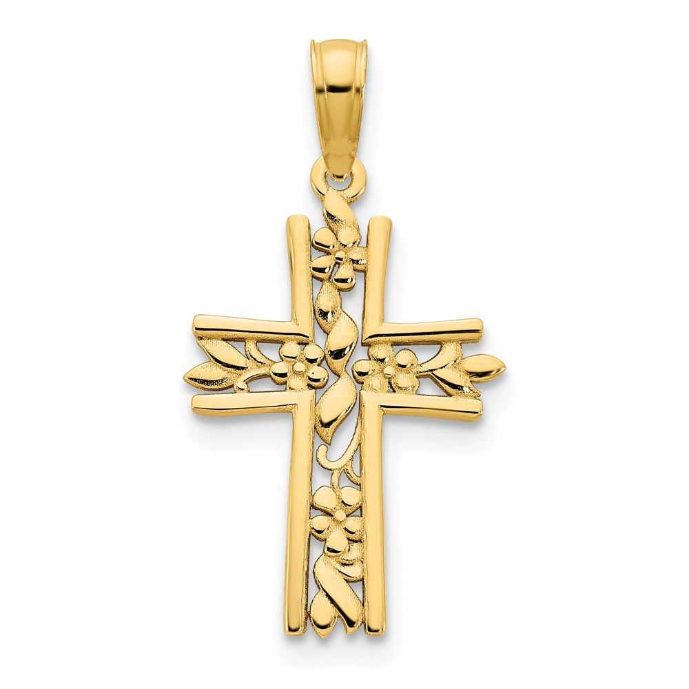 14ky Fancy Cross Pendant - 3
