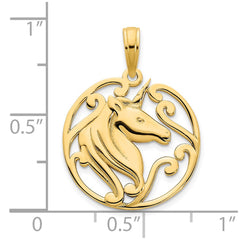 14k Unicorn Pendant - 2