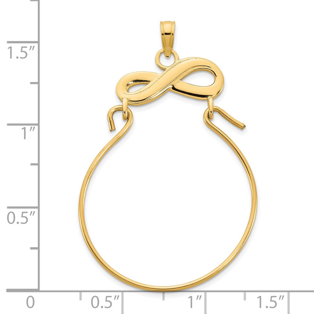 14k Infinity Charm Holder Pendant