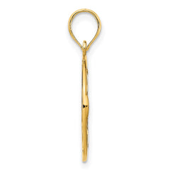 14k Claddagh Circle Pendant
