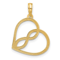 14k Fancy Heart Charm - 2