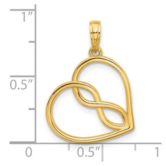 14k Fancy Heart Charm - 2