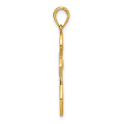 14k Fancy Cross Charm - 5