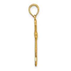 14k Fancy Cross Charm - 6
