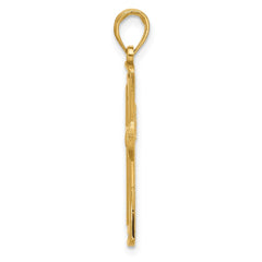 14k Fancy Cross Charm - 8