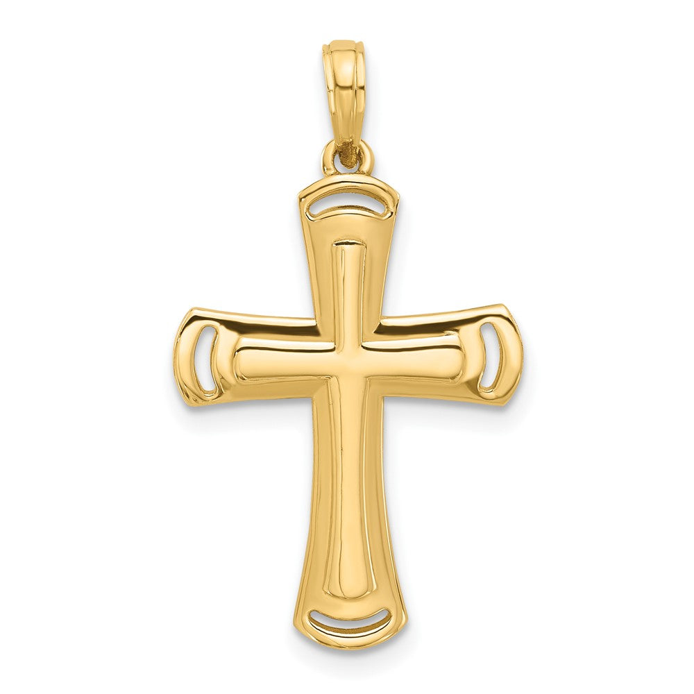 14k Fancy Cross Charm - 8