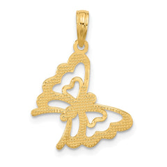 14K Polished Fancy Butterfly Charm - 2
