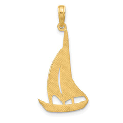 14K Polished Sailboat Charm - 3