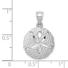 14k White Gold Sanddollar Charm