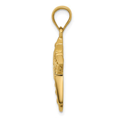 14k Celtic Cross Pendant - 18