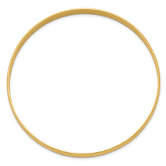 14k 6mm Solid Polished Half-Round Slip-On Round Bangle Bracelet