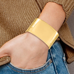 14K 37mm Polished Cuff Bangle Bracelet