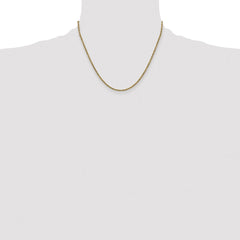 14K 18 inch 2.25mm Semi Solid Diamond-cut Rope with Lobster Clasp Chain