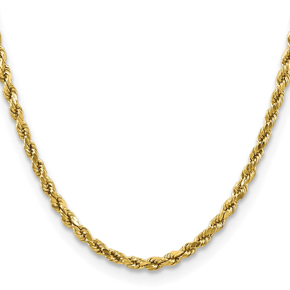 14K 18 inch 4mm Semi Solid Diamond-cut Rope with Lobster Clasp Chain
