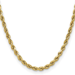 14K 20 inch 4.9mm Semi Solid Diamond-cut Rope with Lobster Clasp Chain