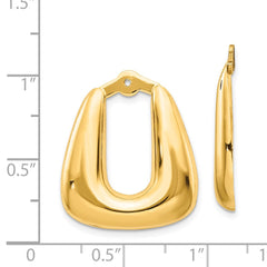14k Polished Hoop Earring Jackets - 5